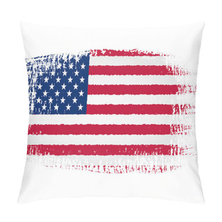 Personality  Brushstroke Flag United States With Transparent Background Pillow Covers
