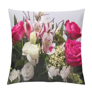 Personality  Beautiful Florist Bouquet Of Roses And Freesias Pillow Covers