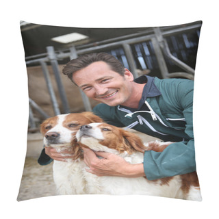 Personality  Breeder Petting Dogs Pillow Covers