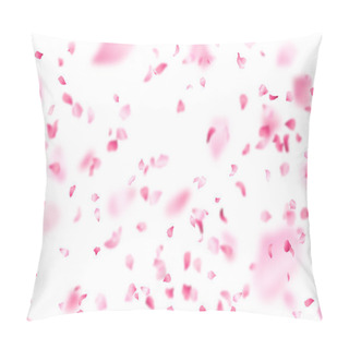 Personality  Vector Bright Cherry Petals Fall Down.  Pillow Covers