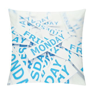 Personality  Days Of Week Texture Pillow Covers