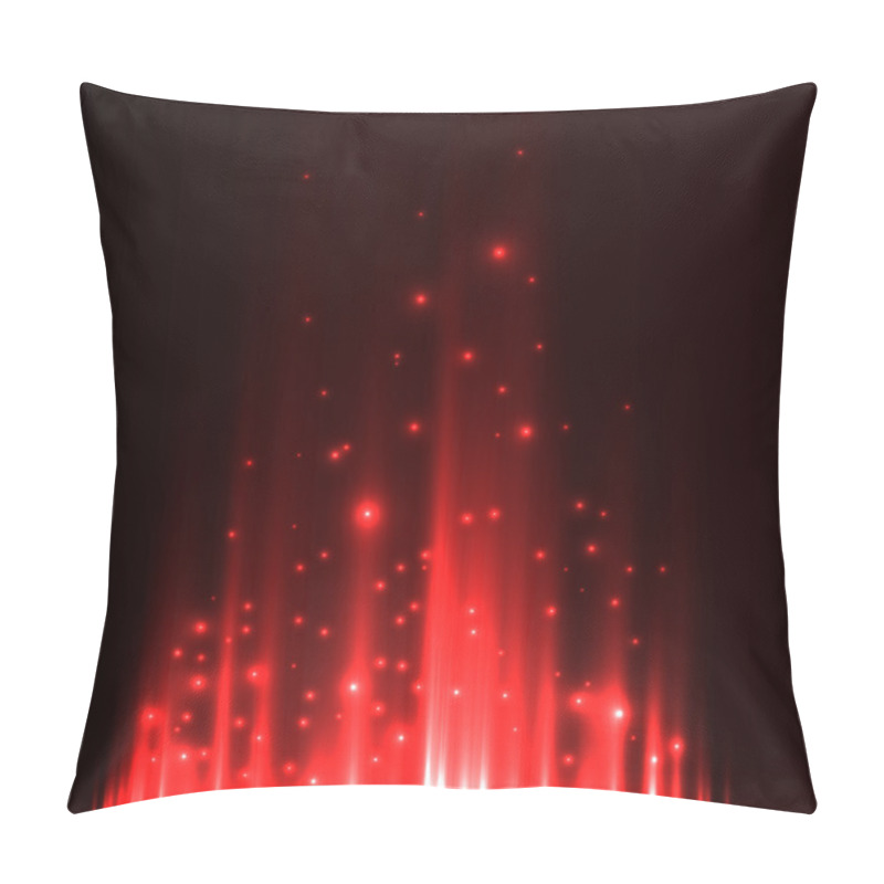 Personality  Red Aurora Borealis Background Pillow Covers