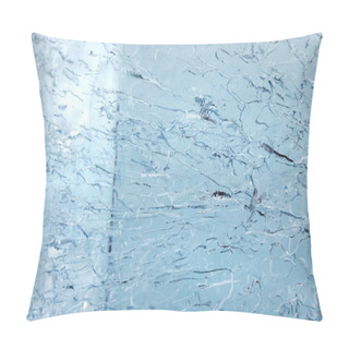 Personality  Glacial Transparent Wall Of Ice With Patterns. Pillow Covers