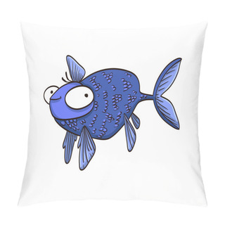 Personality  Funny Cartoon Fish With Big Eyes Pillow Covers