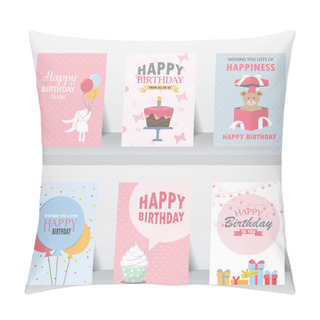 Personality  Set Of Birthday Invitation Card Pillow Covers