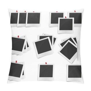 Personality  Polaroid Photo Frame Isolated On White Background. Vector Illust Pillow Covers