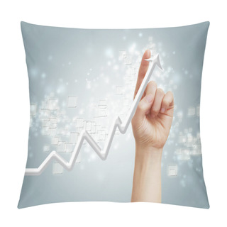 Personality  Going Up - Rising Arrow Finger Pointing Upwards Pillow Covers