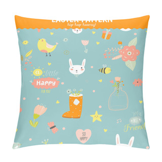 Personality  Funny Seamless Pattern With Animals Pillow Covers