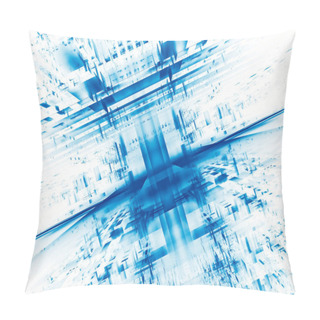 Personality  Abstract Futuristic Portal Or Space Station - Digitally Generated Image Pillow Covers