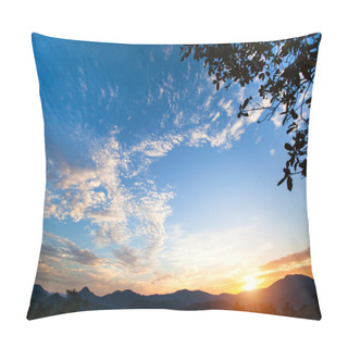Personality  Mountain Landscape At Sunset In Northern Thailand Pillow Covers