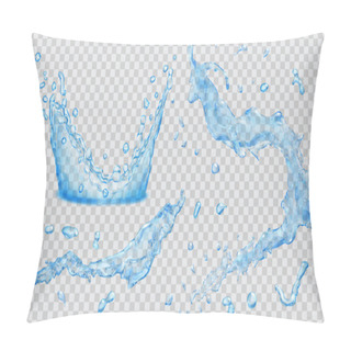Personality  Water Splashes, Water Drops And Crown From Splash Of Water. Tran Pillow Covers