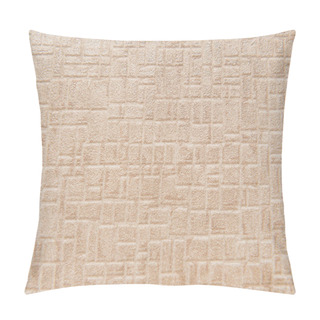 Personality  Beige Wallpaper With Embossed Geometric Pattern, Top View Pillow Covers