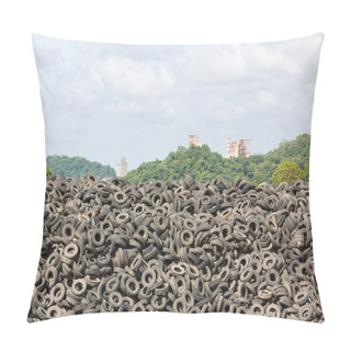 Personality  Old Tires Heap Pillow Covers