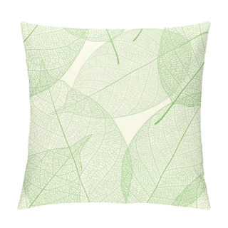 Personality  Seamless Green Leaves Pattern Pillow Covers
