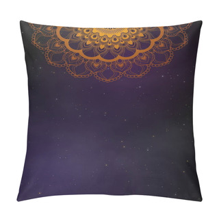 Personality  Abstract Gold Mandala In The Galaxy Pillow Covers