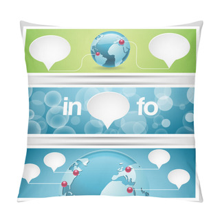 Personality  World Globe, Network Icon. Pillow Covers