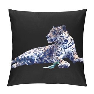 Personality  Low Poly Leopard Pillow Covers
