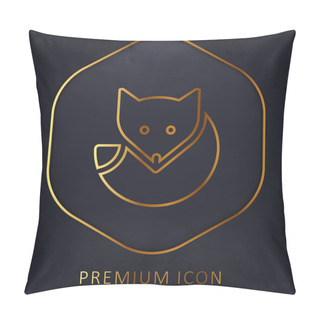 Personality  Arctic Fox Golden Line Premium Logo Or Icon Pillow Covers