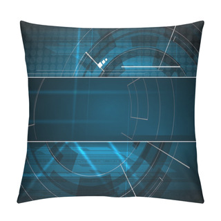 Personality  Abstract Blue Technology Background Pillow Covers