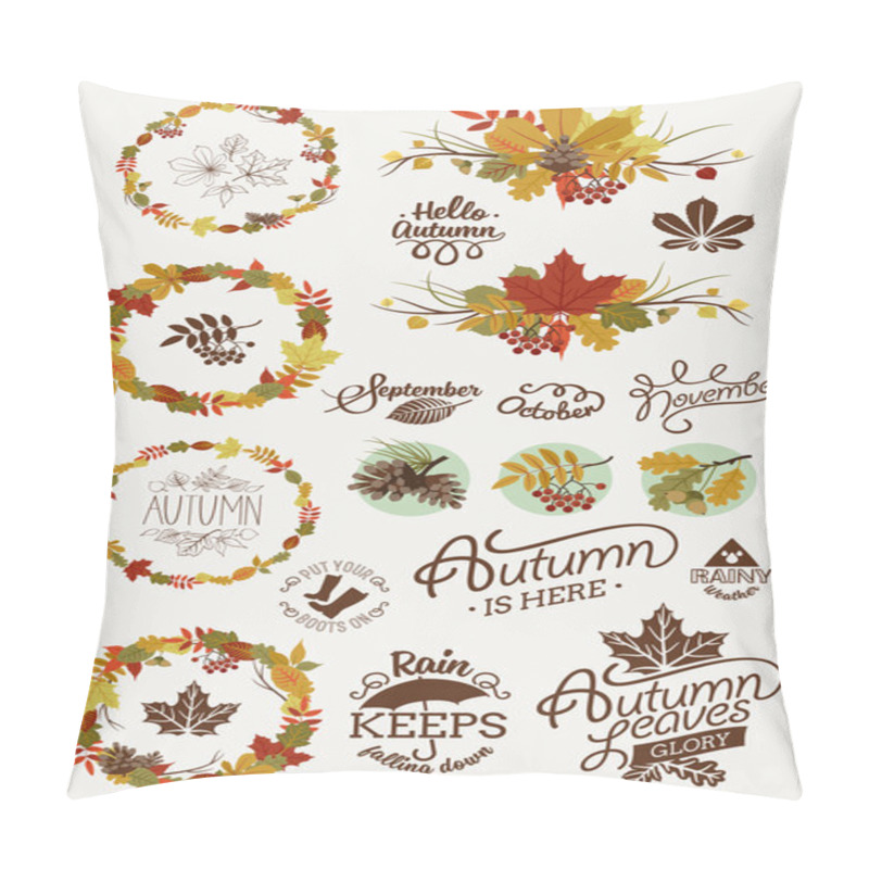 Personality  Collection of autumn elements pillow covers