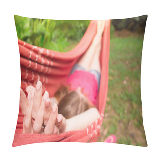 Personality  Girl Lying At The Hammock  Pillow Covers