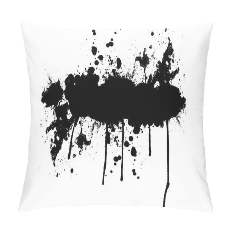 Personality  Vector black ink splatter background  with a space for your text pillow covers