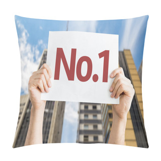 Personality  No.1 Card In Hands Pillow Covers