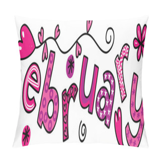 Personality  February Clip Art Pillow Covers