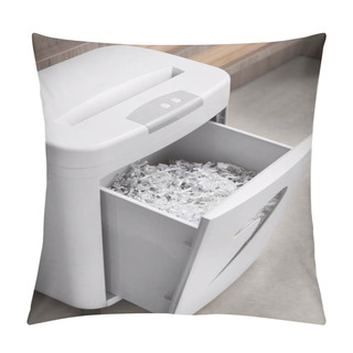 Personality  Document Shredder With Paper Shreds Indoors,closeup Pillow Covers