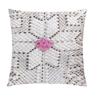 Personality  Close Up View Of A Beautiful Portuguese Embroidery Design With Flower Motifs. Pillow Covers