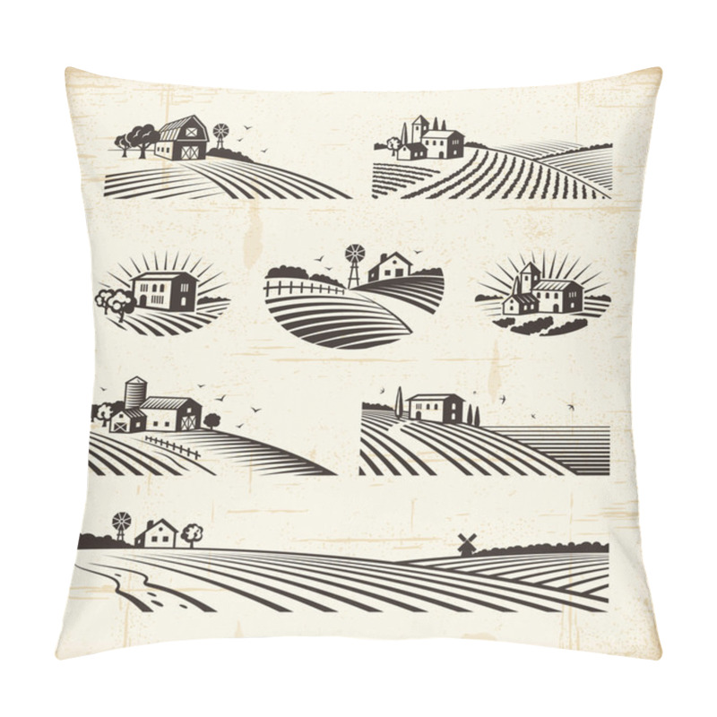 Personality  Retro landscapes pillow covers