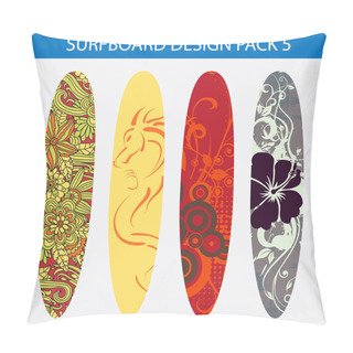 Personality Surfboard Design Pack 5 Pillow Covers