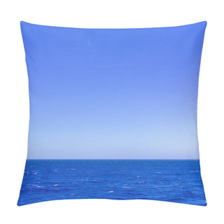 Personality  Vivid Blue Sea And Sky, Vertical Image With Copy Space. Pillow Covers