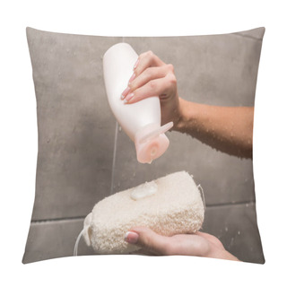Personality  Girl Applying Shower Gel Pillow Covers