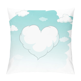 Personality  Heart Shape Cloud In The Sky Pillow Covers