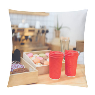 Personality  Plastic Cups And Cookies Pillow Covers