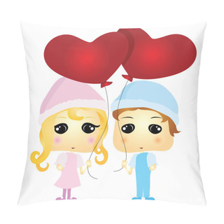 Personality  Cartoon Couple Pillow Covers