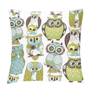 Personality  Seamless Owl Pattern. Pillow Covers