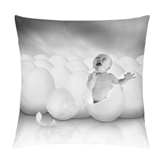 Personality  Baby Newborn From White Egg Pillow Covers