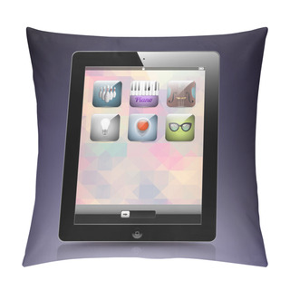 Personality  Tablet Computer - Mobile Phone, Vector. Pillow Covers