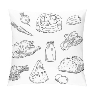 Personality  Natural Products. Set Of Sketches Pillow Covers