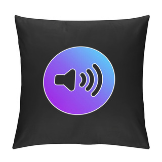 Personality  Audio Control Button Blue Gradient Vector Icon Pillow Covers