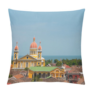 Personality  Yellow Church In Granada Pillow Covers