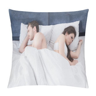 Personality  Couple In Bed After Argument Pillow Covers