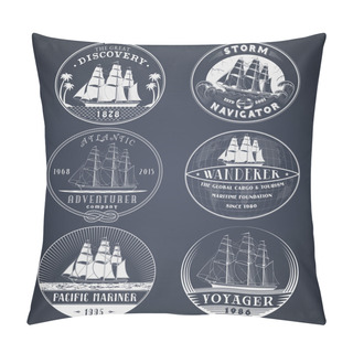 Personality  Nautical Labels White Pillow Covers