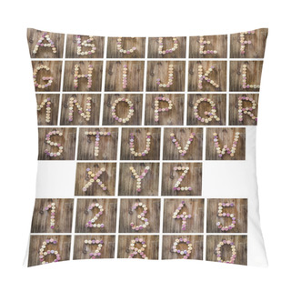Personality  Alphabet Letters And Numbers Made From Wine Corks Pillow Covers