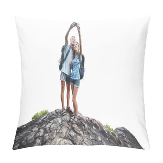 Personality  Hikers On The Rock Pillow Covers