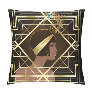 Personality  Art Deco Girl Pillow Covers