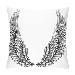 Personality  Wings On White Background Pillow Covers