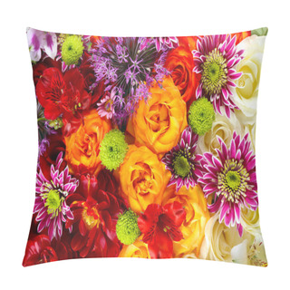Personality  Colorful Flowers Background Pillow Covers